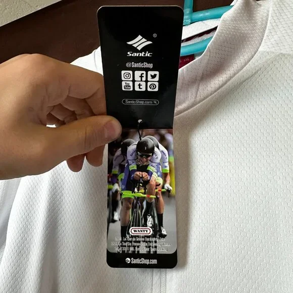 NWT Santic Olivia Women's S-2XL White Cycling Jersey Long Sleeve Full Zip, Rear - Picture 8 of 12